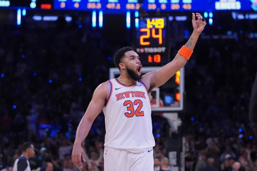 OG Anunoby and Jalen Brunson leading the Knicks players during their playoff run