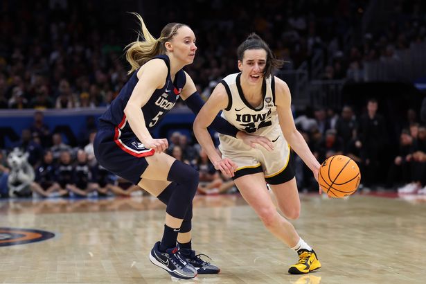 Caitlin Clark in action, demonstrating her elite basketball skills