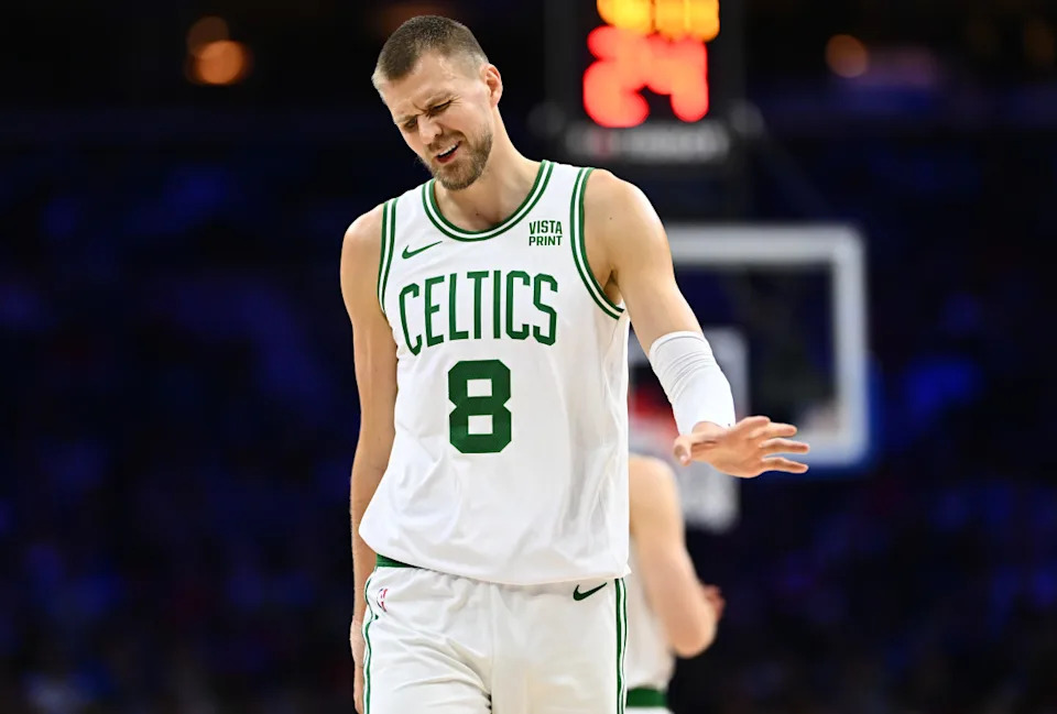 Joe Mazzulla strategizing on the sideline during the NBA Playoffs