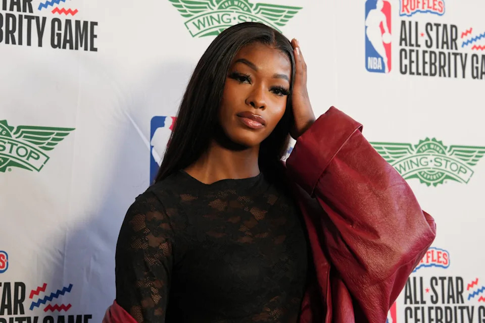 Rickea Jackson during a Los Angeles Sparks pregame moment