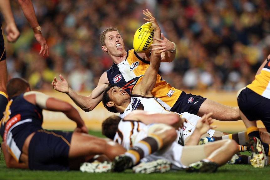 Adam Selwood in his playing years with the West Coast Eagles
