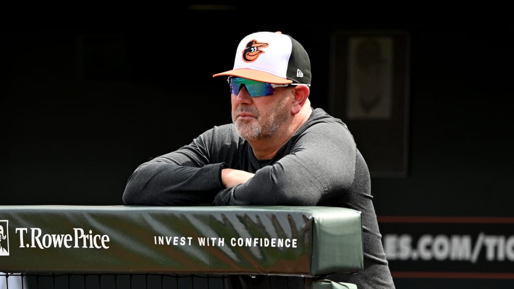 Brandon Hyde, former Orioles manager, in the dugout