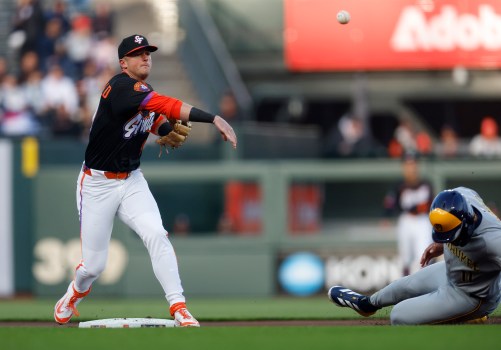 Fans gather for the Athletics vs Giants rivalry at Oracle Park in San Francisco