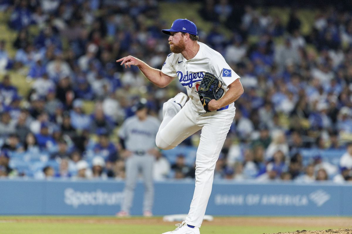 Action shot from the latest Dodgers game at Dodger Stadium