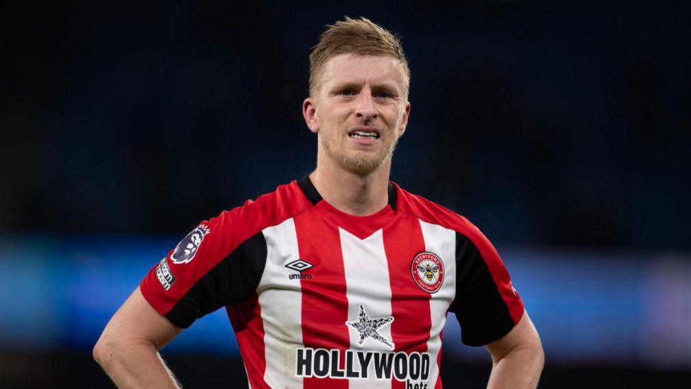 Brentford's Gtech Community Stadium with Ben Mee on the pitch