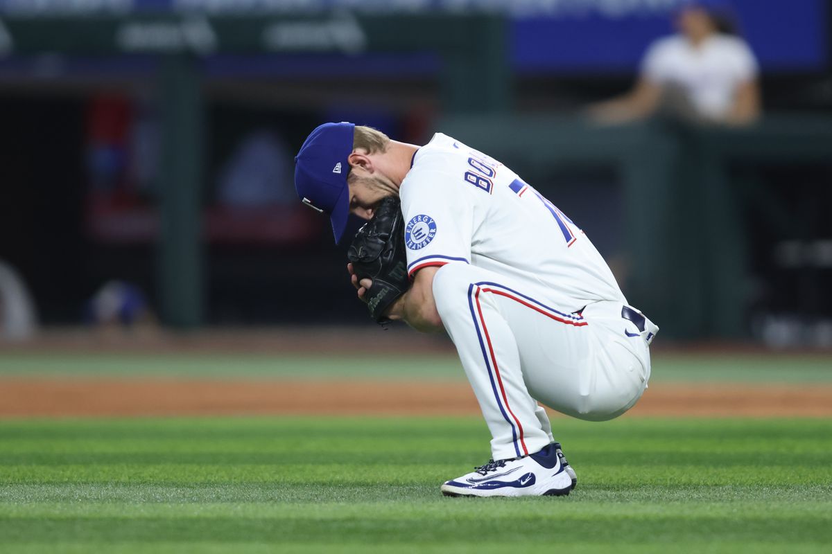 Chris Martin baseball: Texas Rangers relief pitcher on the mound