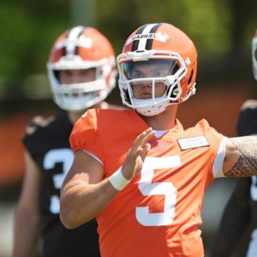 joe flacco during cleveland browns practice
