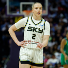 Hailey Van Lith looks on during a Chicago Sky pre-season game.