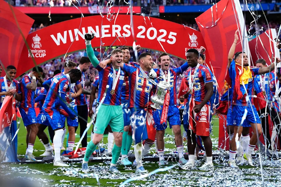 Crystal Palace vs Manchester City FA Cup victory celebration at Wembley