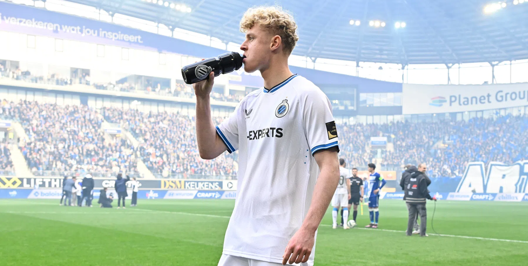 Anderlecht vs Club Brugge in actie bij de Jupiler Pro League play-offs