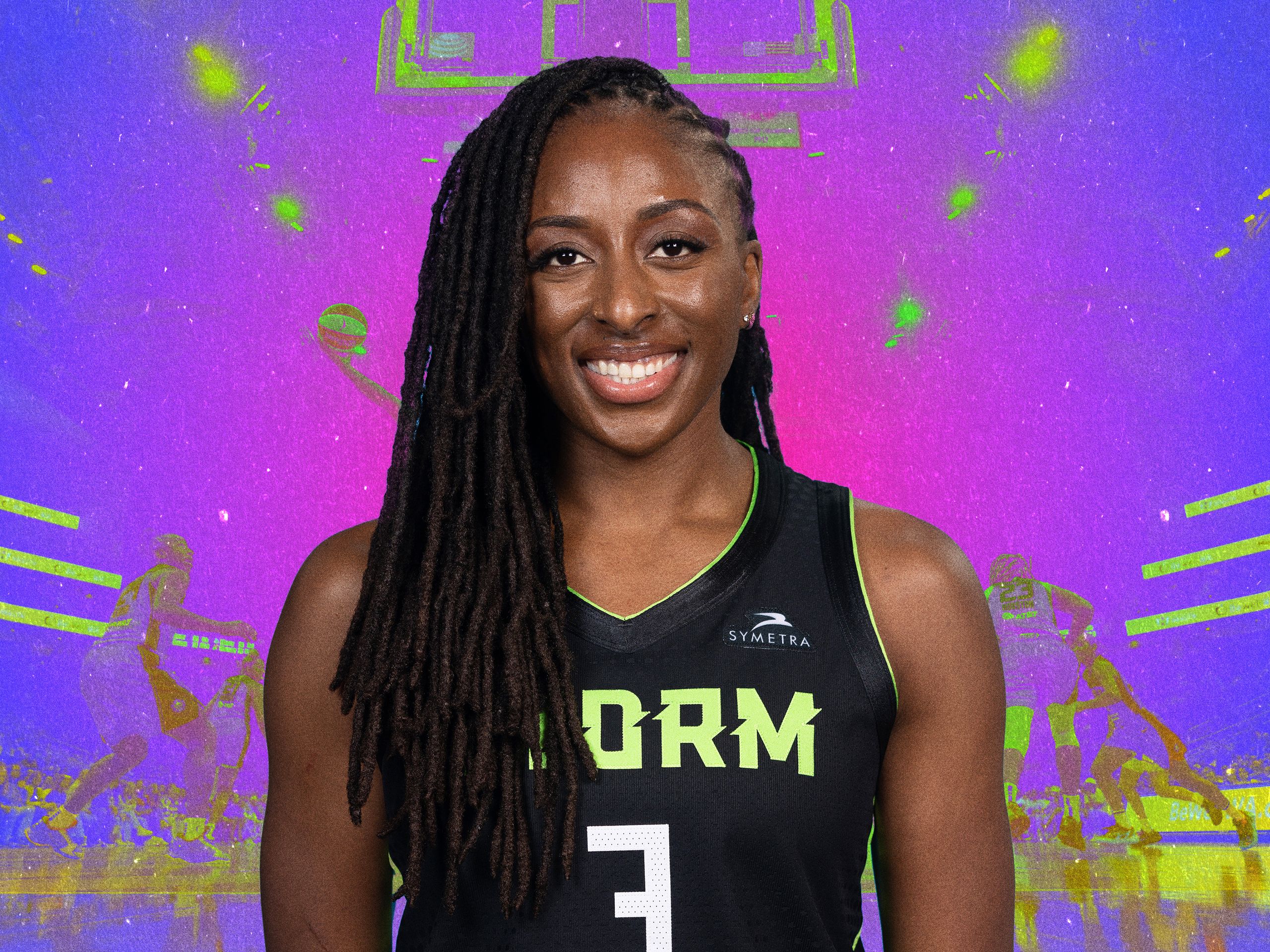 Nneka Ogwumike playing for the Seattle Storm during the 2025 WNBA season
