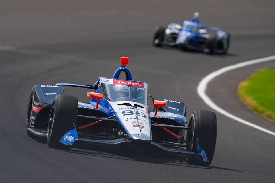 Rinus Veekay at Indy 500 Qualifying