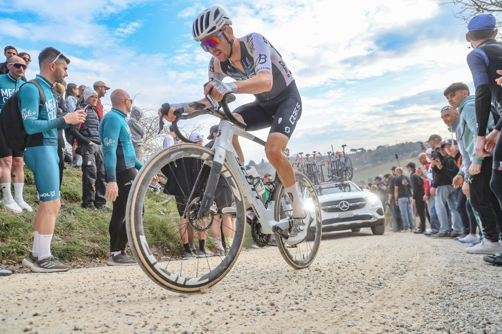 Wout van Aert celebrates after Giro d'Italia Stage 9 win