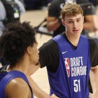 Isaiah Hartenstein attacks the rim during a crucial NBA playoff game