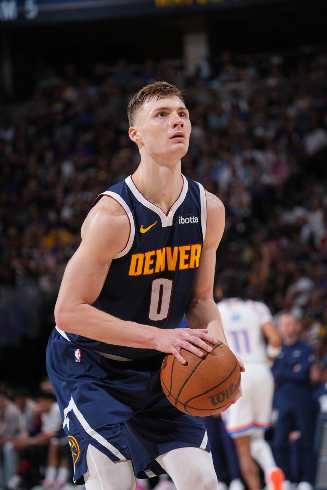 Christian Braun of the Denver Nuggets in action during the NBA Playoffs.