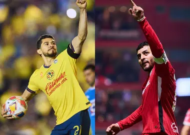Cristian Borja celebra su gol ante Cruz Azul en la Liga MX