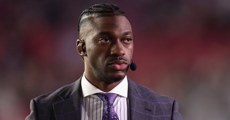 Ryan Clark analysts on set, discussing current NFL events, with an emphasis on his recent commentary