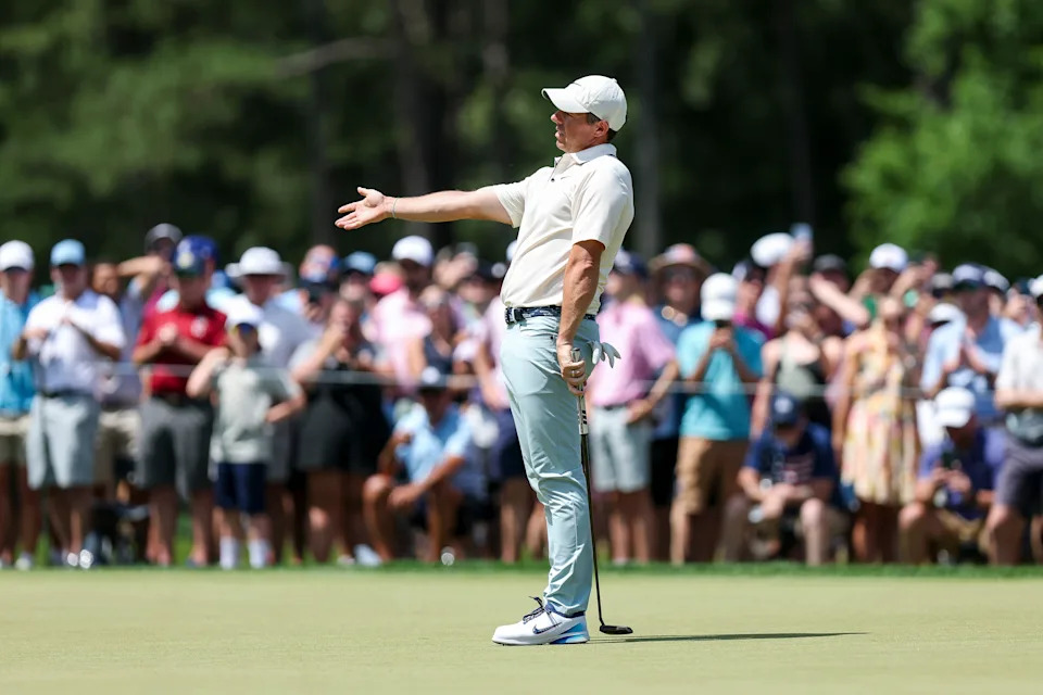 Rory McIlroy contemplates his game during a major championship.