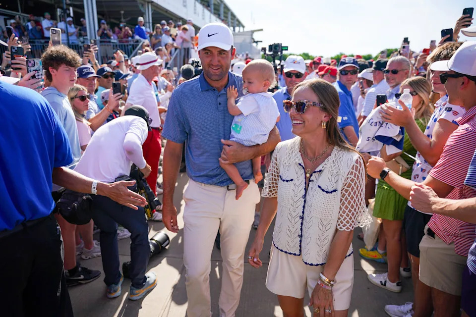 Scottie Scheffler wife and family at a golf event