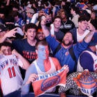 OKC Thunder celebrating Western Conference Finals berth against Nuggets