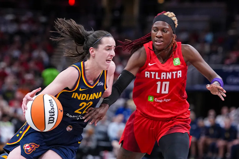 Natasha Howard on the court for the Indiana Fever