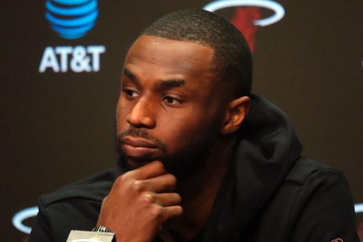 Andrew Wiggins dribbling for the Miami Heat in 2025