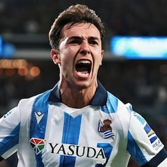 Álvaro Carreras celebra un gol con el Benfica