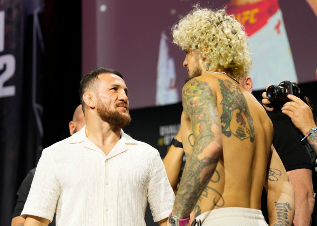 Sean O'Malley preparing for his UFC match, focused and determined